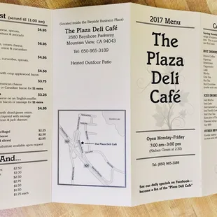 Latest Menu and Prices!