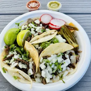 a plate of mexican food