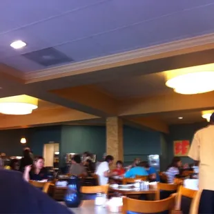 people eating at tables