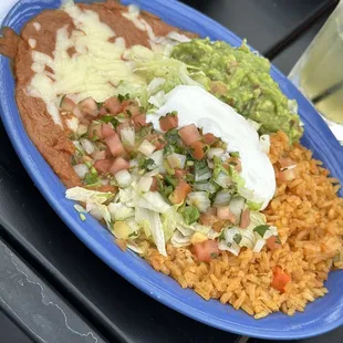 Rice and beans (part of fajitas)