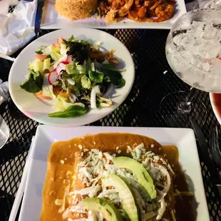 a table of mexican food