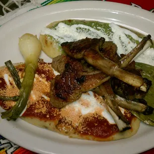 Lamb chops with Huaraches