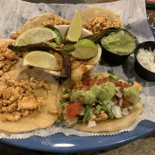 Chicken street tacos.