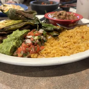 a plate of mexican food