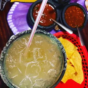 Golden Marg, chips n salsa