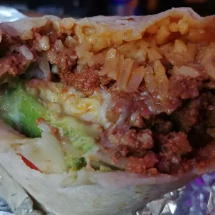 burrito super with al pastor