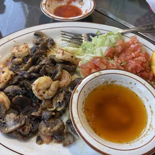 a plate of food on a table