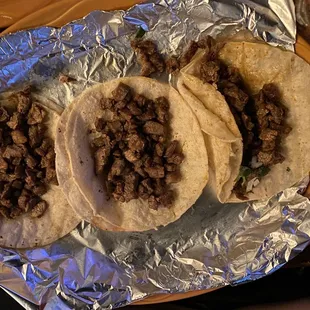 Carné asada tacos