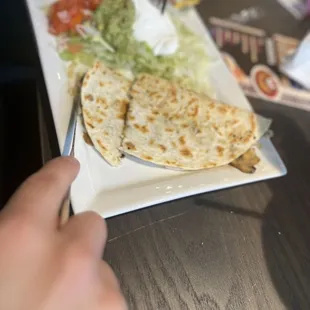 Mushrooom quesadilla