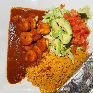 a plate of mexican food