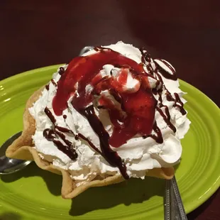 Fried ice cream. Delicious!