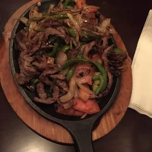 Steak fajitas