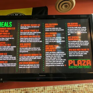 New menu