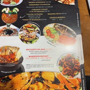 Menu Seafood