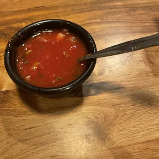 a bowl of salsa