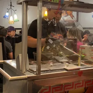Table side guacamole preparation