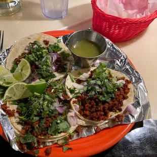 Tacos de chorizo