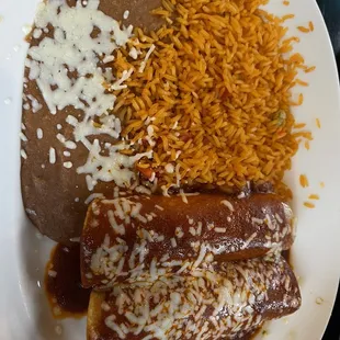 Combo- 2 chicken enchiladas