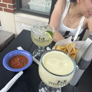 Margarita and piña colada