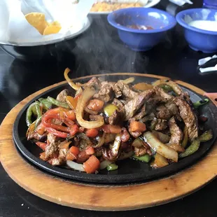 Steak fajitas