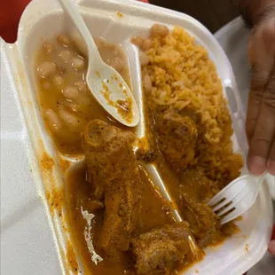 Pork rib in salsa