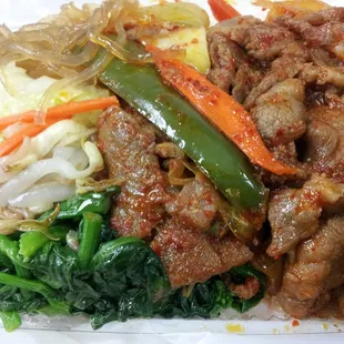 Spicy pork bento