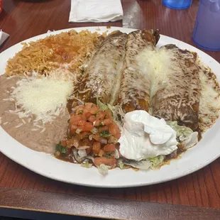Pork Tamales with House rice and beans
