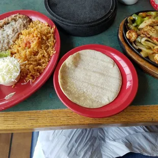 Seafood Fajitas with Crab meat, shrimp, and scallops