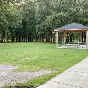 View of the pavilion as you enter the park