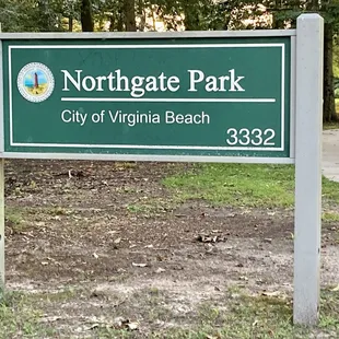 Northgate Park sign (appears as Plaza Park or Plaza Northgate Park on maps)
