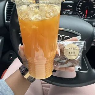 Piña colada tea with protein, and lift off.  Delicious no bake cookie bites.