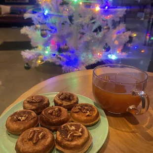 Mini cinnamon roll donuts!