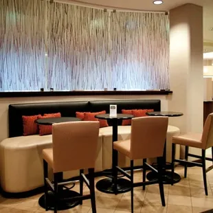 The seating area in the bar at Plaza One Grille