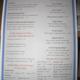 breakfast menu on a laptop keyboard