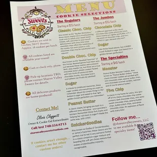 Cookie menu  @ColumbusFoodDude