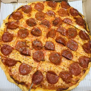 Classic pepperoni and cheese...our local favorite!