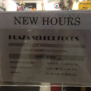 new hours