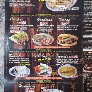 Menu as of 03/22/2021