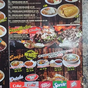 Menu as of 03/22/2021