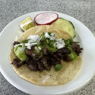 carne asada taco