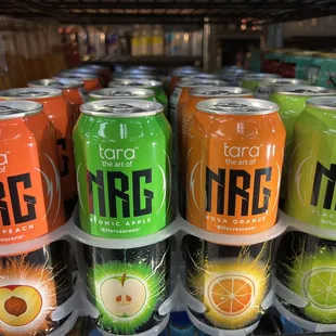 a variety of sodas