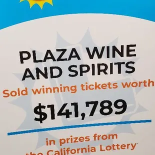 Alot of winners in plaza wine and spirits
