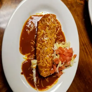 A la carte chile colorado enchilada