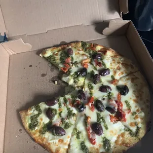 Ricotta Pie with added Kalamata olives