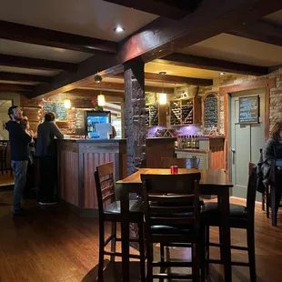 the bar and dining area