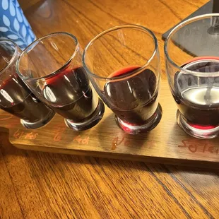 Red wine flight