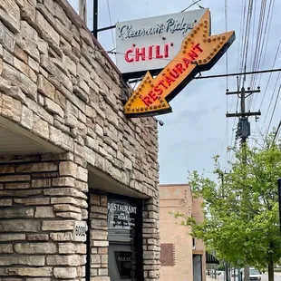 Entrance with cool sign!