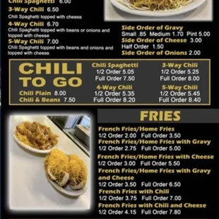 Chili, coneys and fries