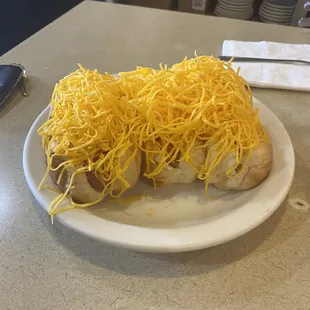 Hotdogs with cheese