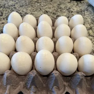Flat of large double yolk eggs for $8.00.